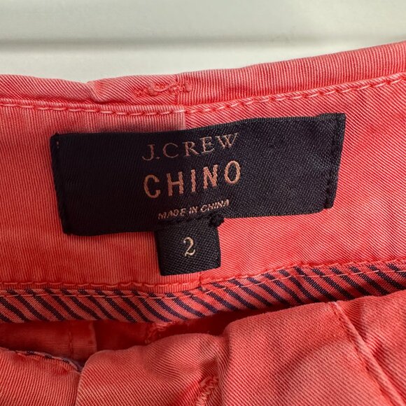J. Crew Chino Salmon Pink Cotton Blend Shorts Women's Size 2 - Picture 2 of 4